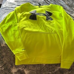 Under Armour Men's Bright Yellow hooded Sweatshirt